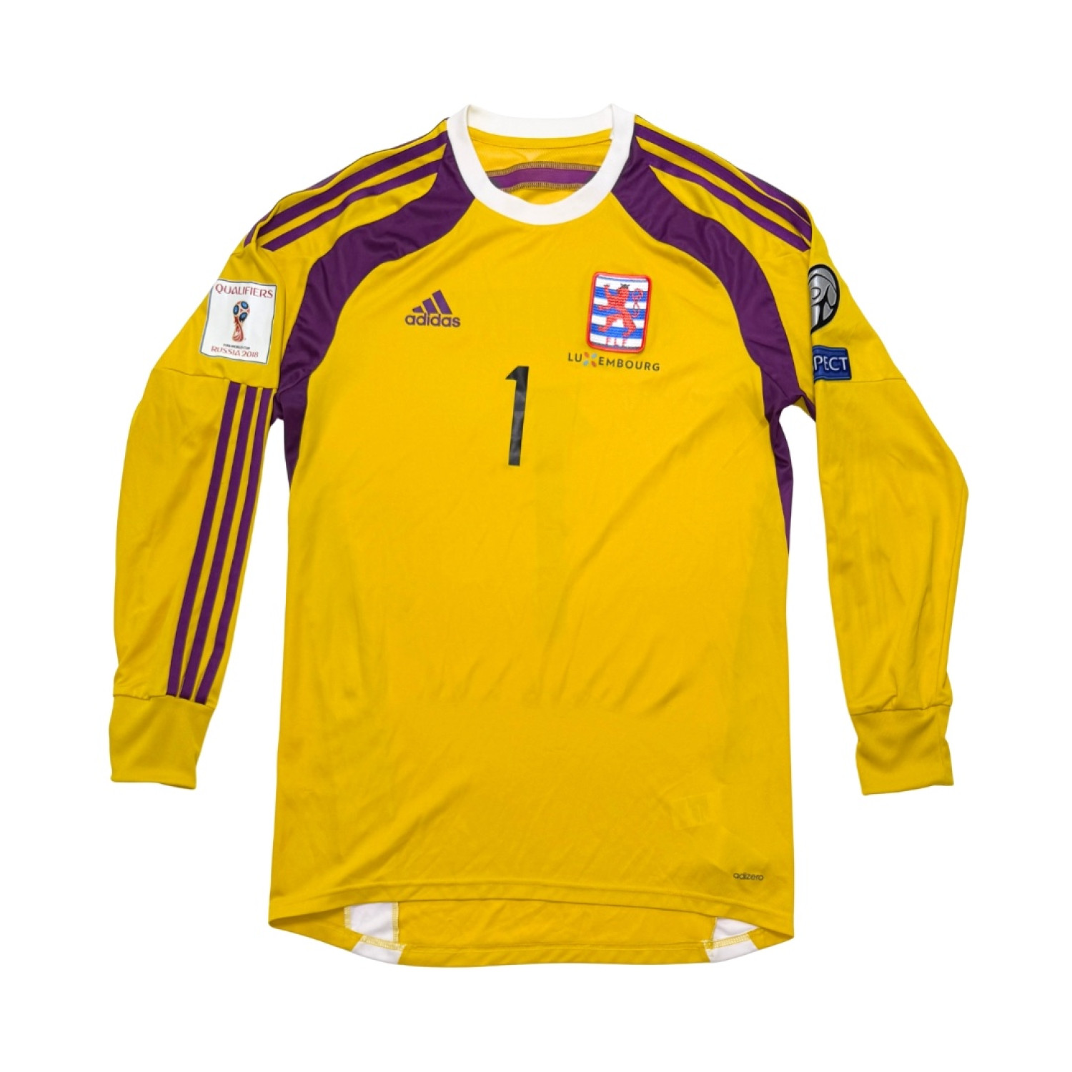 2016 Luxembourg Goalkeeper Away Kit (M) Jonathan Joubert LONG SLEEVED *PLAYER VERSION*