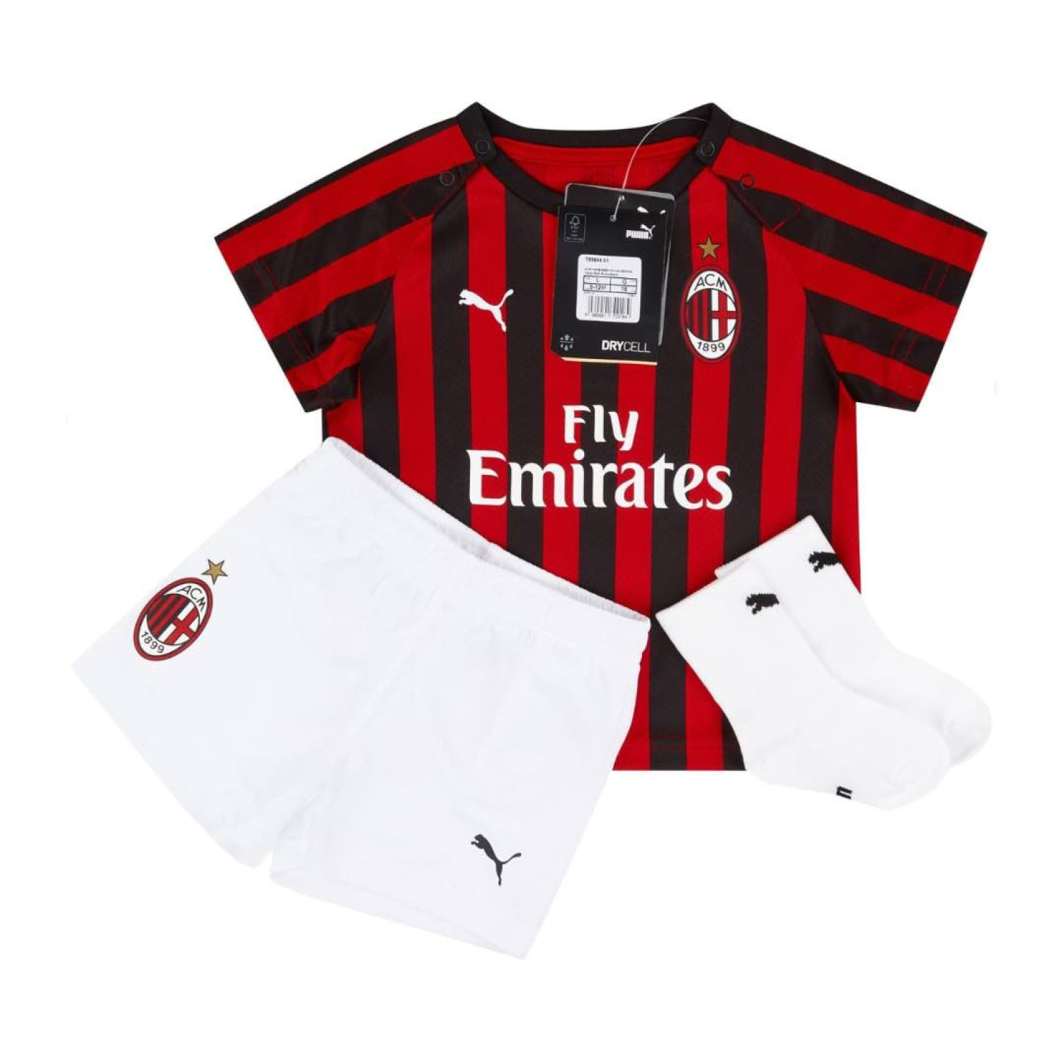 2019/20 AC Milan Home Kit + Shorts (9-12M / 75-80cm) BRAND NEW WITH TAGS