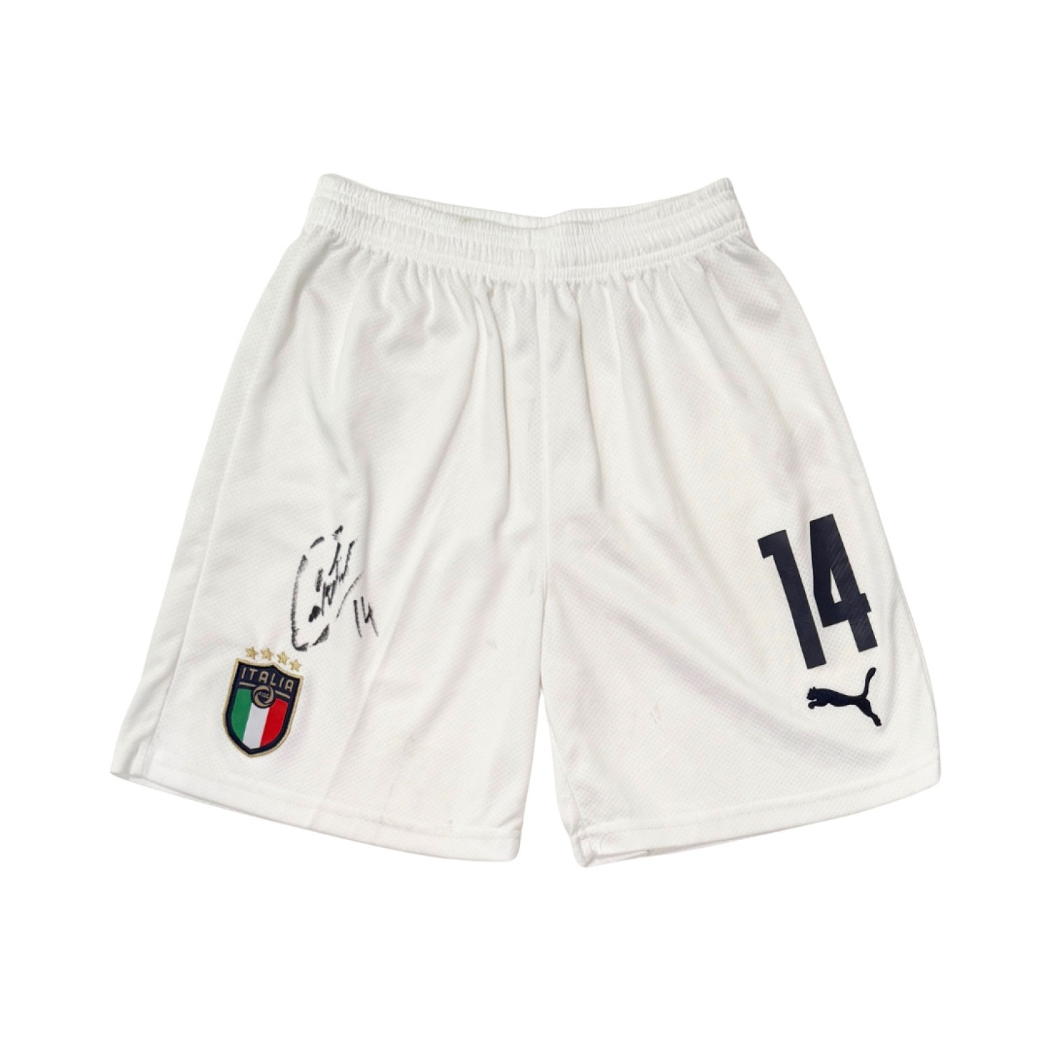 2021 Italy - Federico Chiesa Signed Home Shorts (S)