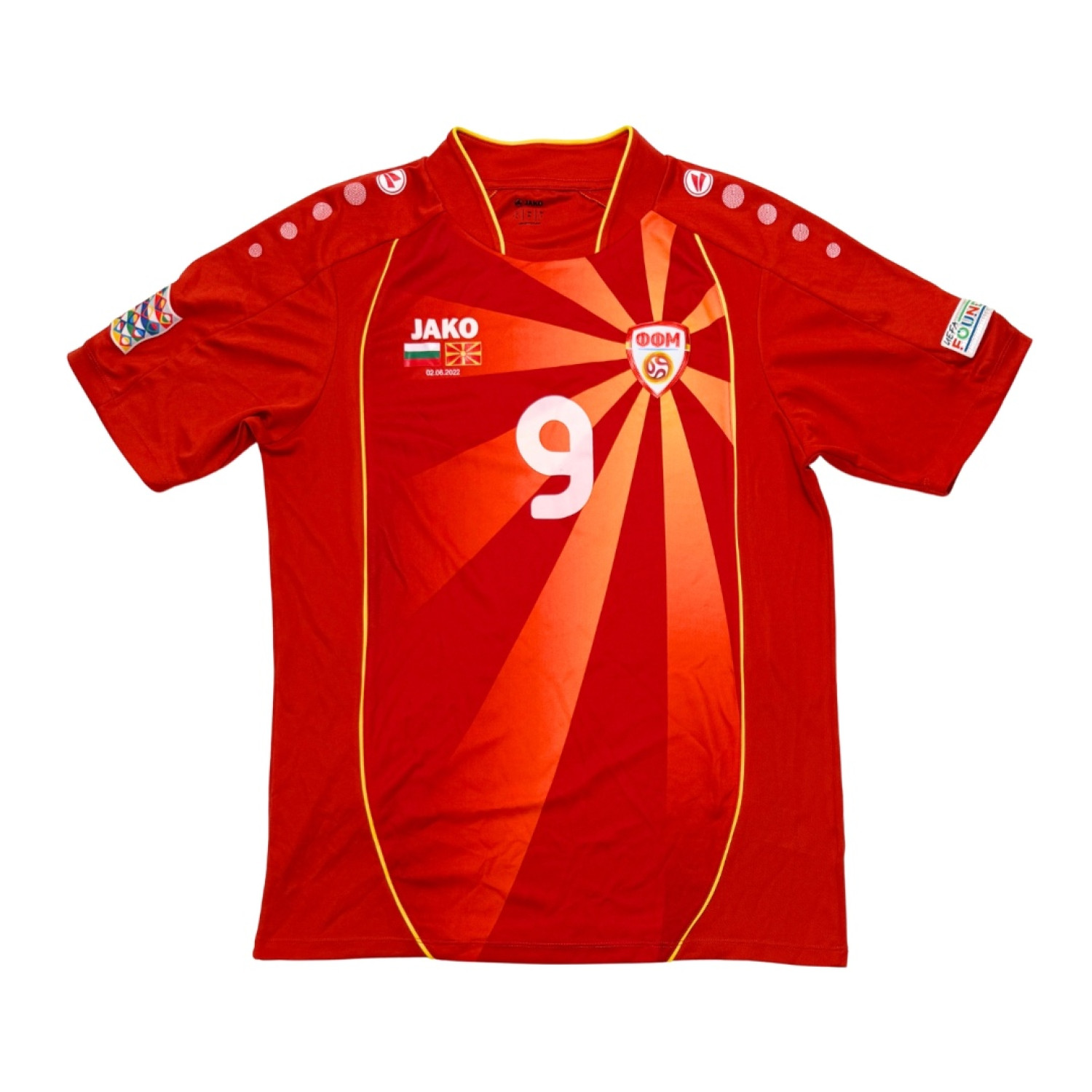 MATCH-ISSUED 2022 North Macedonia Home Kit (L) Aleksandar Trajkovski